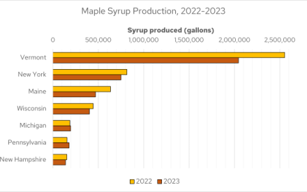 Wisconsin Maple Production: 2023 Statistics