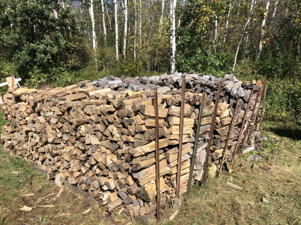 firewood piles
